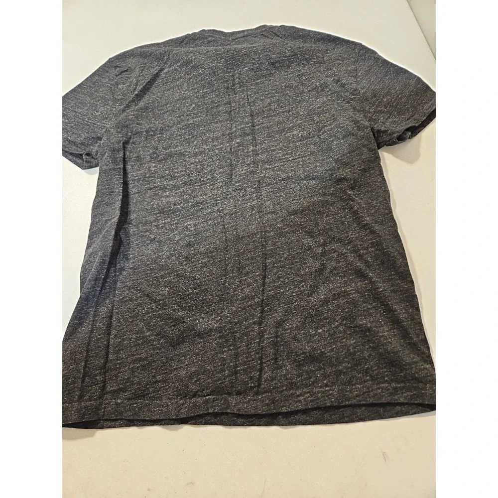 Polo Ralph Lauren V-neck Classic Fit T Shirt Size Small Charcoal White Logo(1359